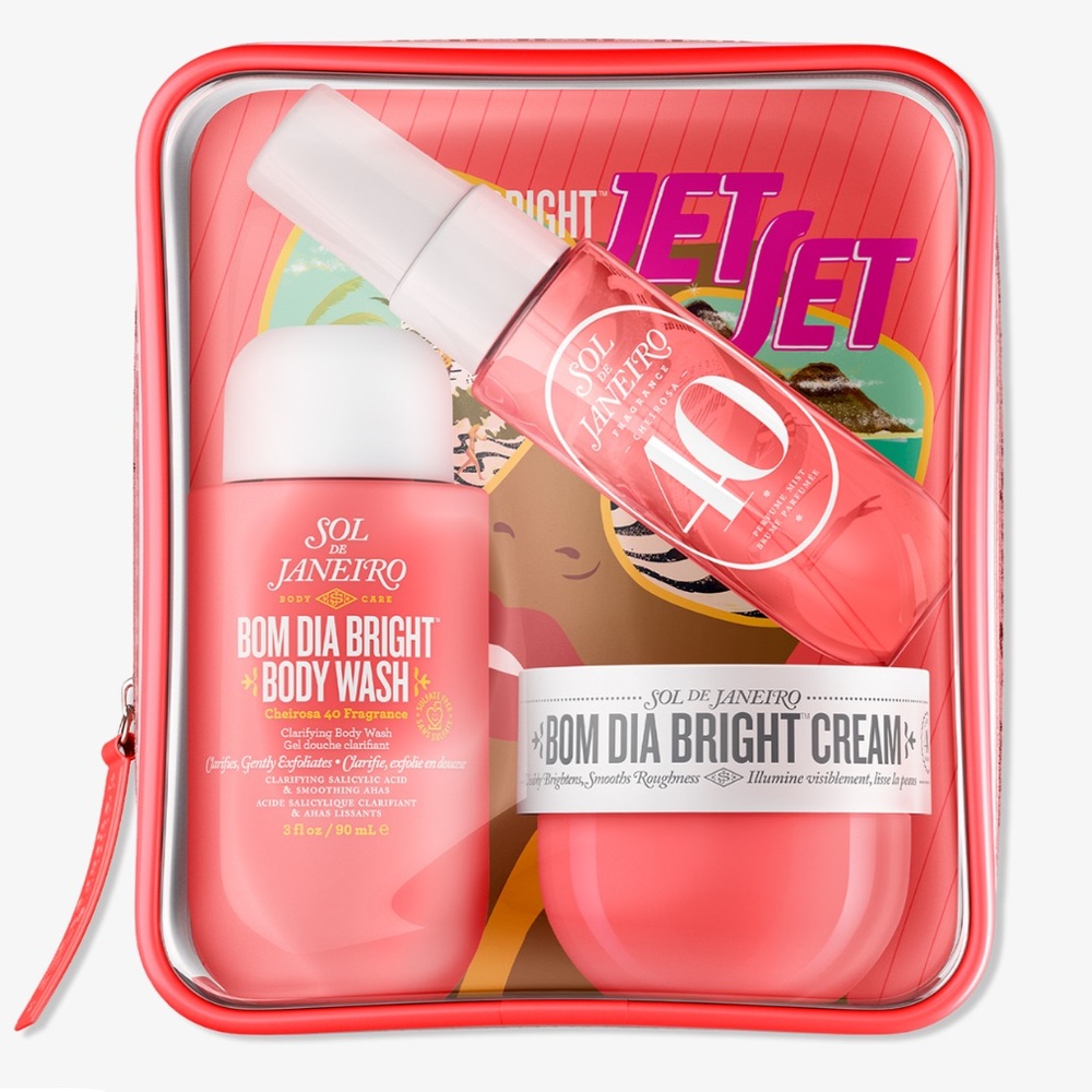 Sol De Janeiro Bom Dia Bright Jet Set travel set NWT